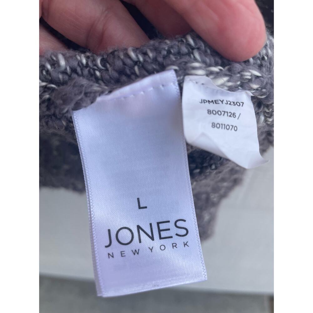 gray Jones New York Sweater Vest with ruffle front L - Picture 4 of 5